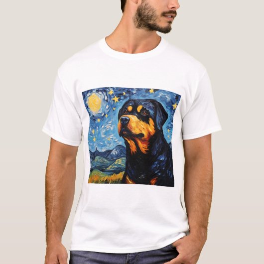 Sterrennacht's Canine Muse - Een eerbetoon in het  T-shirt (Voorkant)