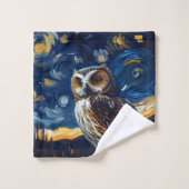 Sterrennachtuil Bad Handdoek (Wasdoekje)