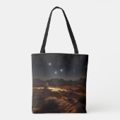 Sterrennachtwoestijn Tote Bag (Achterkant)