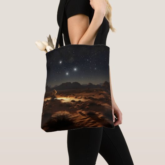 Sterrennachtwoestijn Tote Bag (Dichtbij)