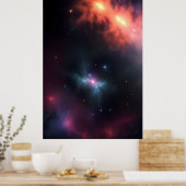 Sterrennevel Kosmische Gloed Poster (Keuken)