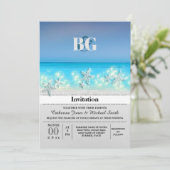 Sterrenparadijs blauwe wateren tropisch strand kaart (Staand voorkant)