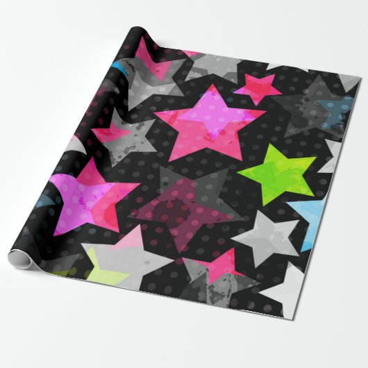 Sterrenpatroon Cadeaupapier (Uitgerold)