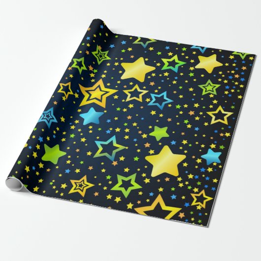 Sterrenpatroon Cadeaupapier (Uitgerold)