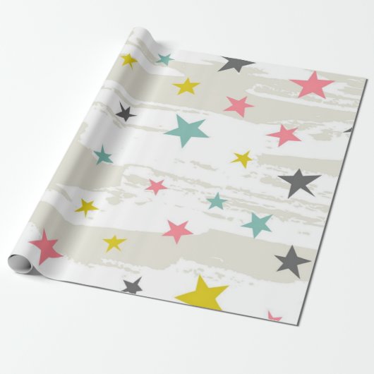 Sterrenpatroon Cadeaupapier (Uitgerold)