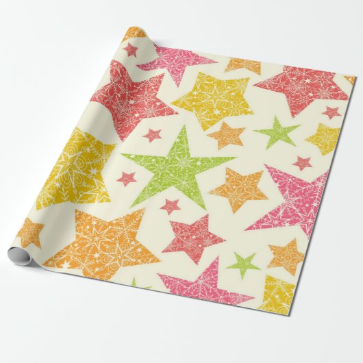 Sterrenpatroon Cadeaupapier (Uitgerold)