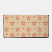 Sterrenpatroon in gradiënt terracotta sinaasappel bureaumat (Voorkant)