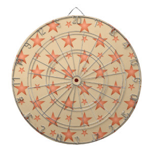 Sterrenpatroon in gradiënt terracotta sinaasappel dartbord