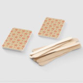 Sterrenpatroon in gradiënt terracotta sinaasappel handwaaier (Niet-gemonteerd)