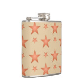 Sterrenpatroon in gradiënt terracotta sinaasappel heupfles (Rechts)