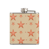 Sterrenpatroon in gradiënt terracotta sinaasappel heupfles (Achterkant)