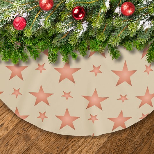 Sterrenpatroon in gradiënt terracotta sinaasappel kerstboom rok