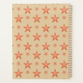 Sterrenpatroon in gradiënt terracotta sinaasappel planner (Achterkant)