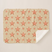 Sterrenpatroon in gradiënt terracotta sinaasappel sherpa deken (Voorkant (horizontaal))