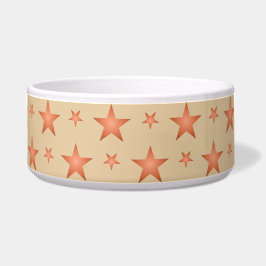 Sterrenpatroon in gradiënt terracotta sinaasappel voerbakje