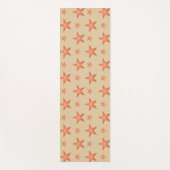 Sterrenpatroon in gradiënt terracotta sinaasappel yogamat (Voorkant)