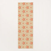 Sterrenpatroon in gradiënt terracotta sinaasappel yogamat (Achterkant)