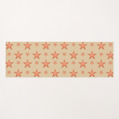 Sterrenpatroon in gradiënt terracotta sinaasappel yogamat (Voorkant (horizontaal))