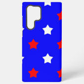 Sterrenpatroon Rood Wit en Blauw Samsung Galaxy Hoesje (Achterkant)