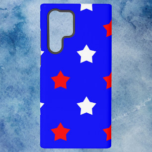 Sterrenpatroon Rood Wit en Blauw Samsung Galaxy Hoesje
