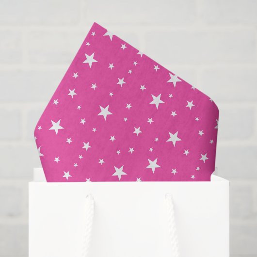 Sterrenpatroon Roze Tissuepapier (Cadeauzakje)