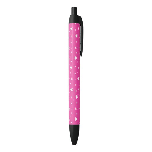 Sterrenpatroon Roze Zwarte Inkt Pen (Achterkant (Verticaal))