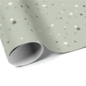 Sterrenpatroon (Sage Green) Cadeaupapier (Rol Hoek)