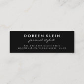 Sterrenpluimpatroon met monogram mini visitekaartje (Achterkant)