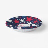 Sterrenpracht: rood, wit blauw feestpapier kommen (Gebogen)