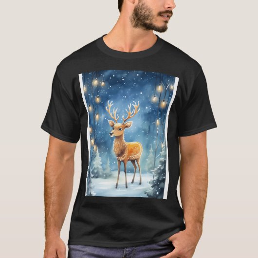 Sterrenrenrendiernacht T-shirt (Voorkant)