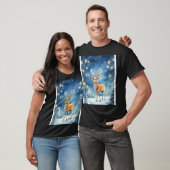 Sterrenrenrendiernacht T-shirt (Unisex)