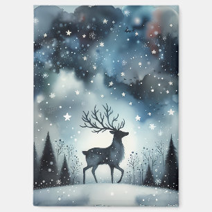 Sterrenrijke Winter Nacht Herten Magneet