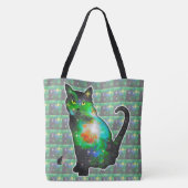 Sterrenruimte in kat tote bag (Achterkant)