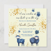 Sterrenschaap en bosvrienden Baby shower Gold Save The Date (Voorkant)
