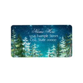 Sterrenschijn Nacht Bos Retouradres Etiket