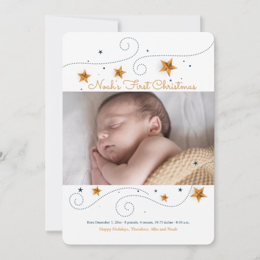 Sterrenschilderij vakantiefoto kaart (Voorkant)