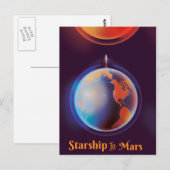 Sterrenschip naar Mars Briefkaart (Voorkant / Achterkant)