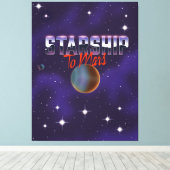 Sterrenschip naar Mars Canvas Afdruk (Insitu (Houten vloer))