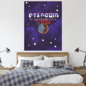 Sterrenschip naar Mars Canvas Afdruk (Insitu (Slaapkamer))