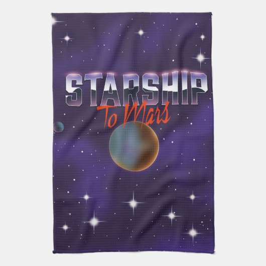 Sterrenschip naar Mars Theedoek (Verticaal)