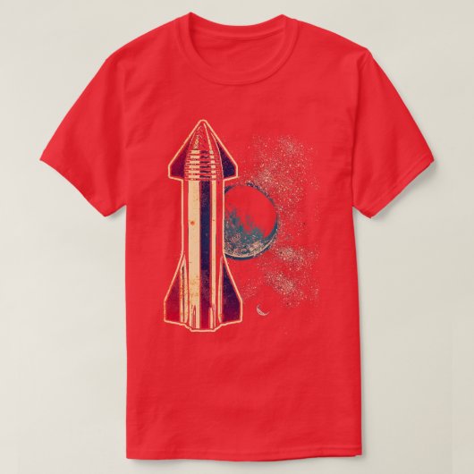 Sterrenschip SpaceX Raket Ruimteschip T-shirt (Design voorkant)