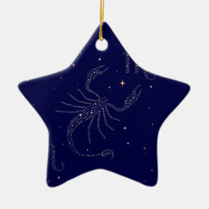 sterrenscorpio keramisch ornament