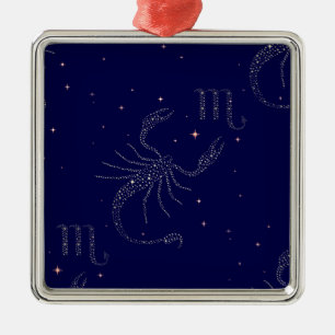 sterrenscorpio metalen ornament
