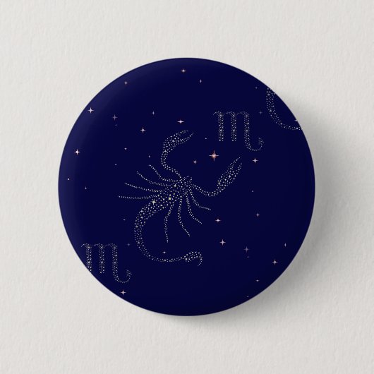 sterrenscorpio ronde button 5,7 cm (Voorkant)