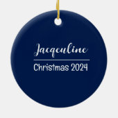 Sterrensneeuw nacht gepersonaliseerd Ornament (Achterkant)