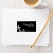 Sterrensneeuwvlokken vakantie adreslabel etiket (Insitu)