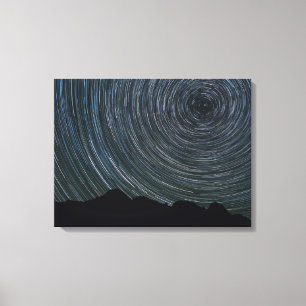 Sterrensporen rond Polaris Ingalls Pass Canvas Afdruk