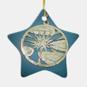 Sterrensprong door wolken keramisch ornament (Achterkant)