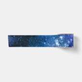 Sterrenstelsel Blauw Nachtelijke Hemel Witte Glins Satijnen Lint (Voorkant)