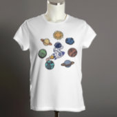 Sterrenstelsel dromende ontdekkingsreiziger astron t-shirt